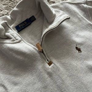 Mens Ralph Lauren Medium Quarter Zip White